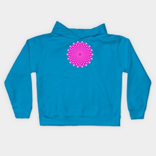 Pink Floral Mandala with 3D Effect Kids Hoodie